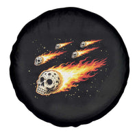 Skull Meteorite Spare Tire Cover Deep Space Asteroid Meteor Shower