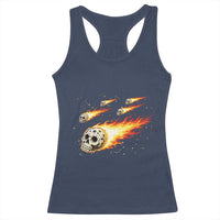 Skull Meteorite Racerback Tank Top Deep Space Asteroid Meteor Shower