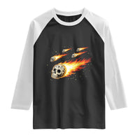 Skull Meteorite Raglan Shirt Deep Space Asteroid Meteor Shower