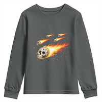 Skull Meteorite Youth Sweatshirt Deep Space Asteroid Meteor Shower