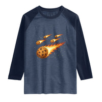 Cookie Meteor Shower Raglan Shirt Funny Space Dessert