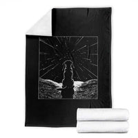 Meteor Shower Science Gift Throw Blanket Dog Watching Stars