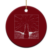 Meteor Shower Science Gift Ceramic Ornament Dog Watching Stars