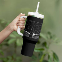 Meteor Shower Science Gift Tumbler With Handle Dog Watching Stars