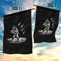 Funny Astronaut Smashing Meteors In Space Garden Flag Astronomy Lover Gift