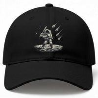 Funny Astronaut Smashing Meteors In Space Baseball Cap Astronomy Lover Gift