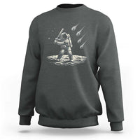 Funny Astronaut Smashing Meteors In Space Sweatshirt Astronomy Lover Gift