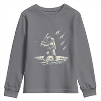 Funny Astronaut Smashing Meteors In Space Youth Sweatshirt Astronomy Lover Gift
