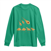 Funny Dino Chicken Nuggets Meteor Shower Long Sleeve Shirt Food Lover