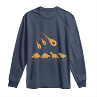 Funny Dino Chicken Nuggets Meteor Shower Long Sleeve Shirt Food Lover