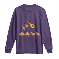 Funny Dino Chicken Nuggets Meteor Shower Long Sleeve Shirt Food Lover