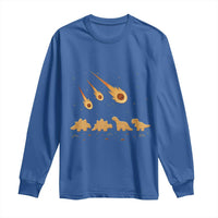 Funny Dino Chicken Nuggets Meteor Shower Long Sleeve Shirt Food Lover