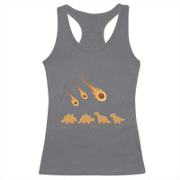 Funny Dino Chicken Nuggets Meteor Shower Racerback Tank Top Food Lover