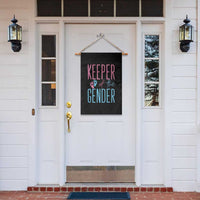 Funny Gender Reveal Party Garden Flag Keeper Of The Gender