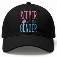 Funny Gender Reveal Party Baseball Cap Keeper Of The Gender