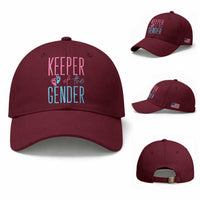 Funny Gender Reveal Party Baseball Cap Keeper Of The Gender