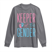 Funny Gender Reveal Party Long Sleeve Shirt Keeper Of The Gender