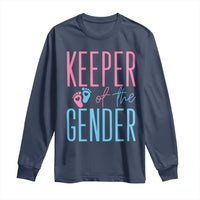 Funny Gender Reveal Party Long Sleeve Shirt Keeper Of The Gender