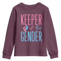 Funny Gender Reveal Party Youth Sweatshirt Keeper Of The Gender
