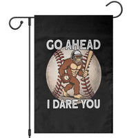 Funny Bigfoot Baseball Catcher Garden Flag Go Ahead I Dare You Gift - Wonder Print Shop