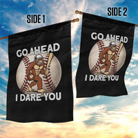 Funny Bigfoot Baseball Catcher Garden Flag Go Ahead I Dare You Gift - Wonder Print Shop