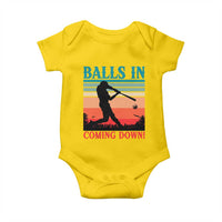 Funny BaseBall Lover Baby Onesie Balls In Coming Down - Wonder Print Shop
