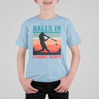 Funny BaseBall Lover T Shirt For Kid Balls In Coming Down - Wonder Print Shop
