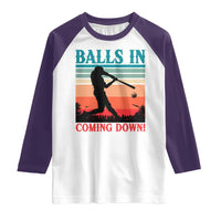 Funny BaseBall Lover Raglan Shirt Balls In Coming Down - Wonder Print Shop