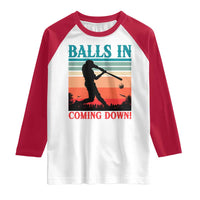 Funny BaseBall Lover Raglan Shirt Balls In Coming Down - Wonder Print Shop