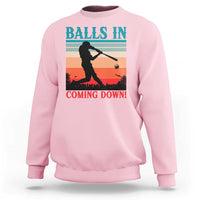 Funny BaseBall Lover Sweatshirt Balls In Coming Down - Wonder Print Shop