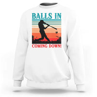 Funny BaseBall Lover Sweatshirt Balls In Coming Down - Wonder Print Shop
