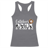 Catchers Papa Racerback Tank Top Funny Gift For Catcher Player - Wonder Print Shop