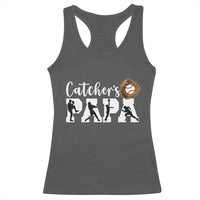 Catchers Papa Racerback Tank Top Funny Gift For Catcher Player - Wonder Print Shop