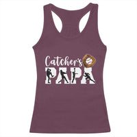 Catchers Papa Racerback Tank Top Funny Gift For Catcher Player - Wonder Print Shop