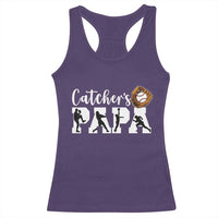 Catchers Papa Racerback Tank Top Funny Gift For Catcher Player - Wonder Print Shop