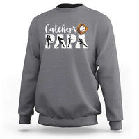Catchers Papa Sweatshirt Funny Gift For Catcher Player - Wonder Print Shop