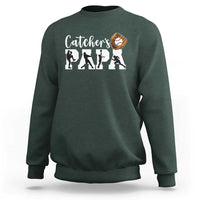 Catchers Papa Sweatshirt Funny Gift For Catcher Player - Wonder Print Shop