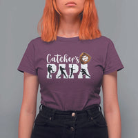 Catchers Papa T Shirt For Women Funny Gift For Catcher Player - Wonder Print Shop