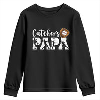 Catchers Papa Youth Sweatshirt Funny Gift For Catcher Player - Wonder Print Shop