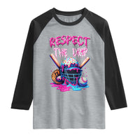 Funny Respect The Drip Baseball Mask Raglan Shirt Sports Lover