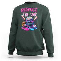 Funny Respect The Drip Baseball Mask Sweatshirt Sports Lover