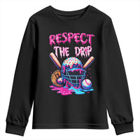 Funny Respect The Drip Baseball Mask Youth Sweatshirt Sports Lover
