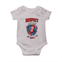 Respect The Drip Baby Onesie Patriotic Baseball USA Sports Lover - Wonder Print Shop