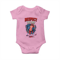 Respect The Drip Baby Onesie Patriotic Baseball USA Sports Lover - Wonder Print Shop