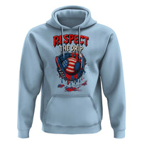 Respect The Drip Hoodie Patriotic Baseball USA Sports Lover - Wonder Print Shop
