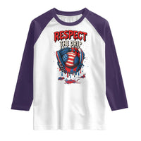 Respect The Drip Raglan Shirt Patriotic Baseball USA Sports Lover - Wonder Print Shop