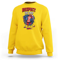 Respect The Drip Sweatshirt Patriotic Baseball USA Sports Lover - Wonder Print Shop