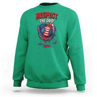 Respect The Drip Sweatshirt Patriotic Baseball USA Sports Lover - Wonder Print Shop
