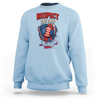 Respect The Drip Sweatshirt Patriotic Baseball USA Sports Lover - Wonder Print Shop