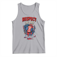 Respect The Drip Tank Top Patriotic Baseball USA Sports Lover - Wonder Print Shop